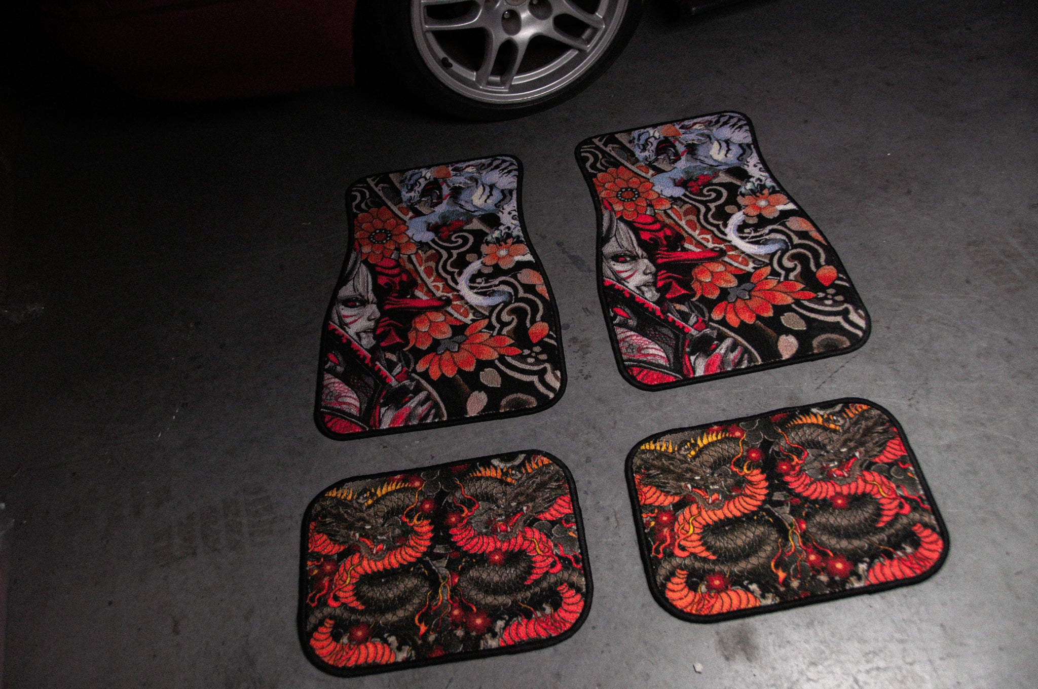 Geisha x Tiger: Japanese Tattoo Style | Floor Mats!