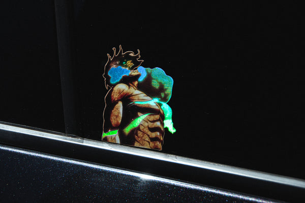 Eren Yeager, Titan Form! | Holo Peeker Decal