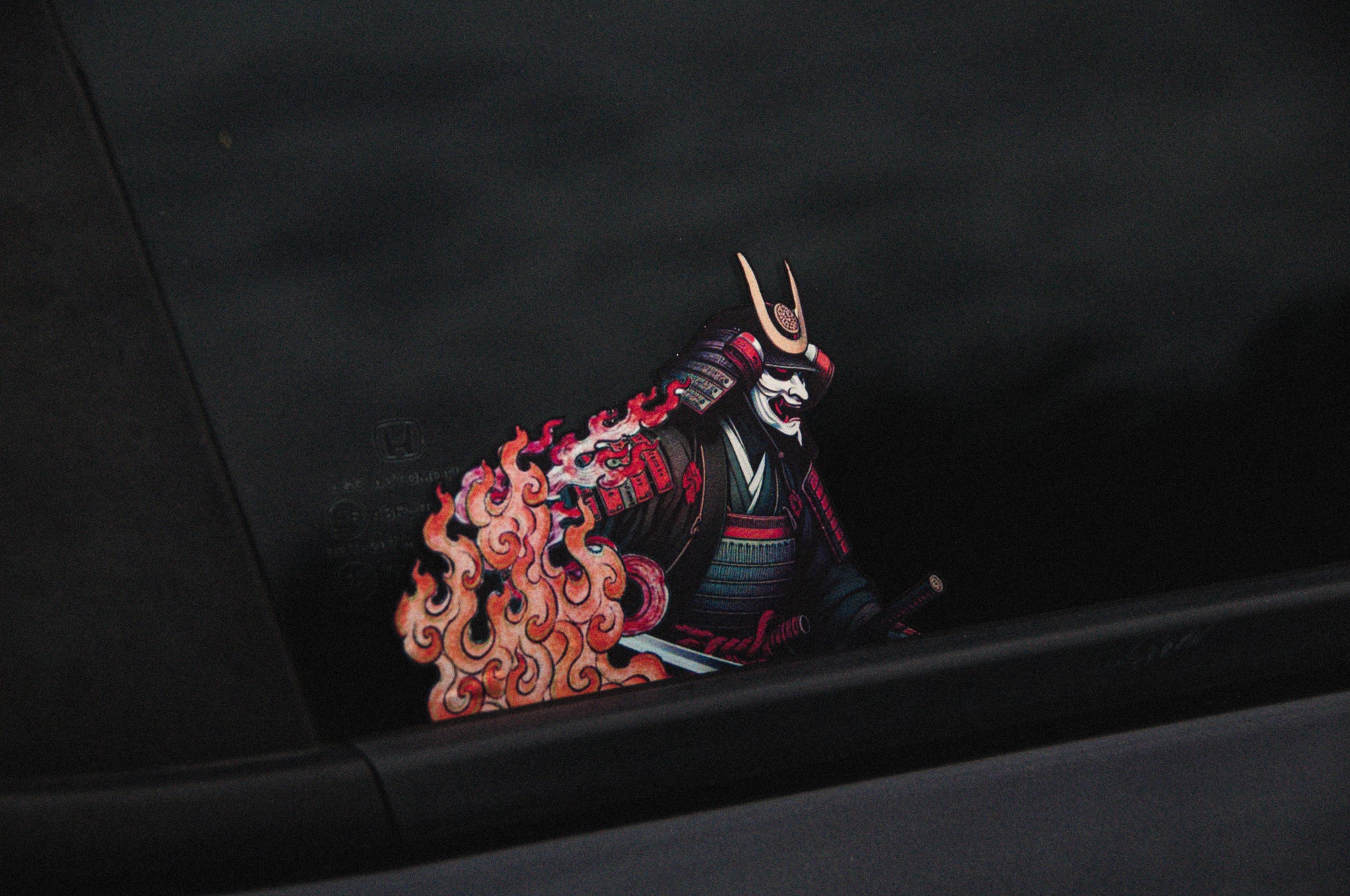 The Ronin & His Mask | Holo Peeker Decal