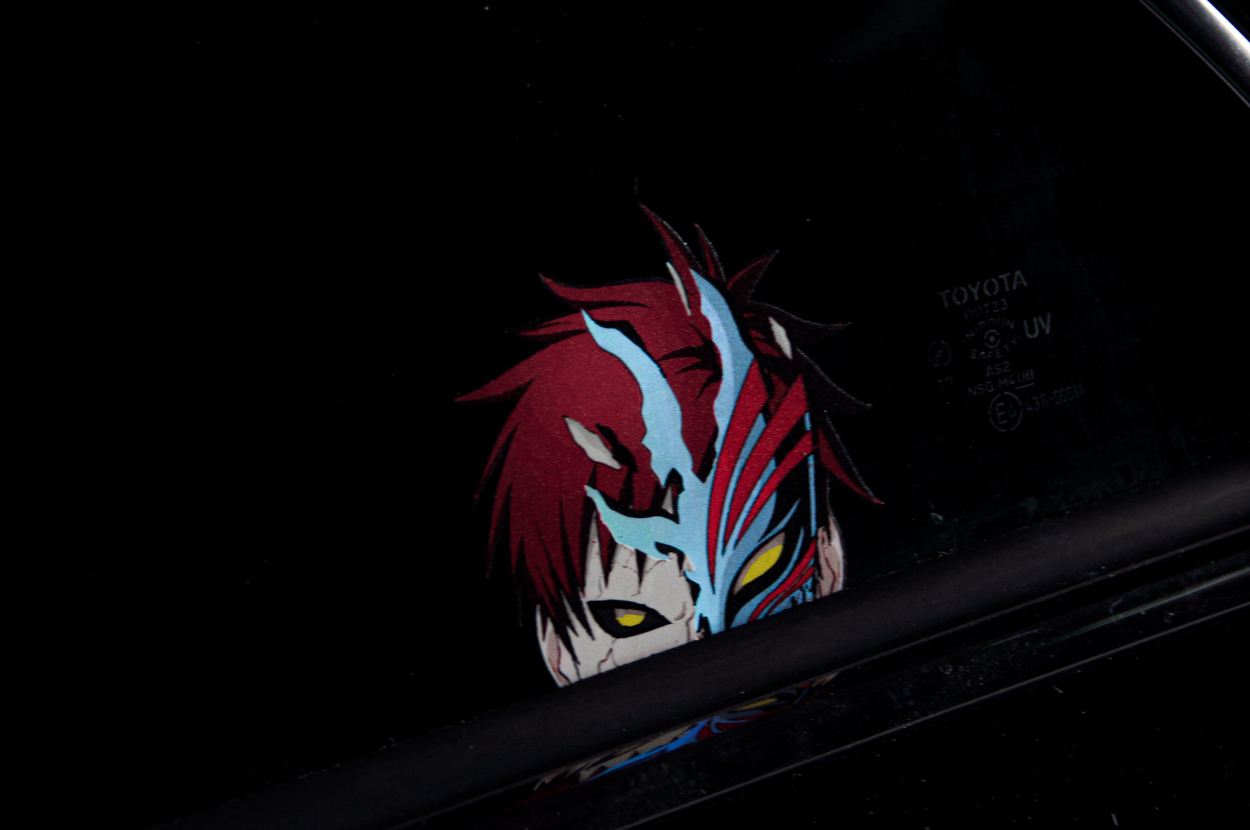 HOLO GAARA NARUTO PEEKER STICKER ANIME CAR STICKER