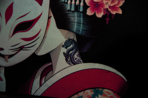 The Geisha with The Dragon Tattoo | Holo Peeker Decal!