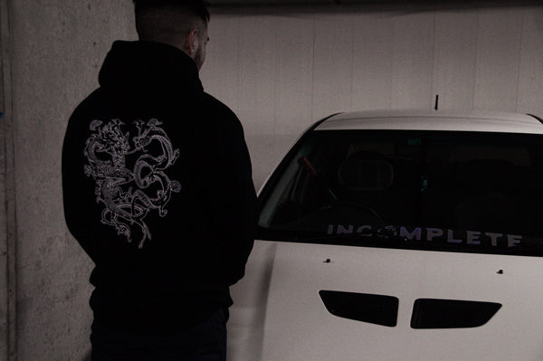 Incompletegl Unisex The Clash of Dragons! - Hoodie - Black - 300 GSM (Size S, M, L, XL, XXL)