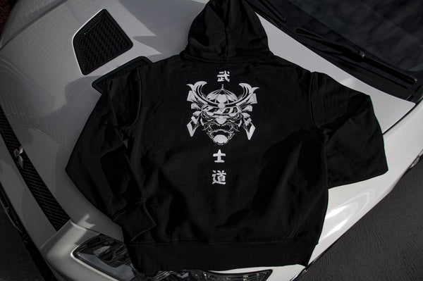 Incompletegl Unisex Minimal Samurai Mask - Hoodie - Black - 400 GSM (Size S, M, L, XL, XXL)