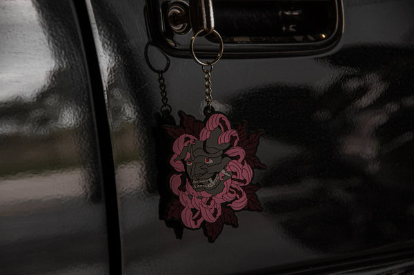 Oni Mask x Chrysanthemum | Keychain