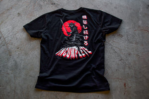 Incompletegl Unisex Undead Samurai "Blood Spilled" - T-Shirt - Black - 180 GSM (Size S, M, L, XL, XXL)