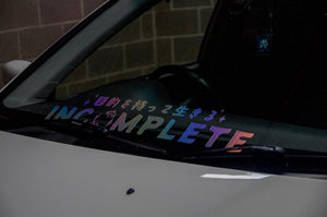 Incompletegl Koi Fish 2.0! | Car Window Banner - Matte White, Holographic