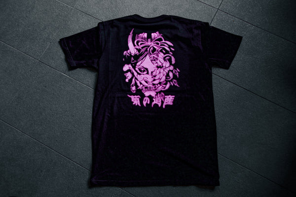 Incompletegl Unisex Undead Geisha x Chrysanthemum - T-Shirt - Black - 300 GSM (Size S, M, L, XL, XXL)