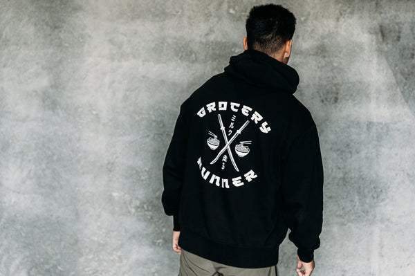 Incompletegl Unisex Grocery Runner - Hoodie - Black - 400 GSM (Size S, M, L, XL, XXL)