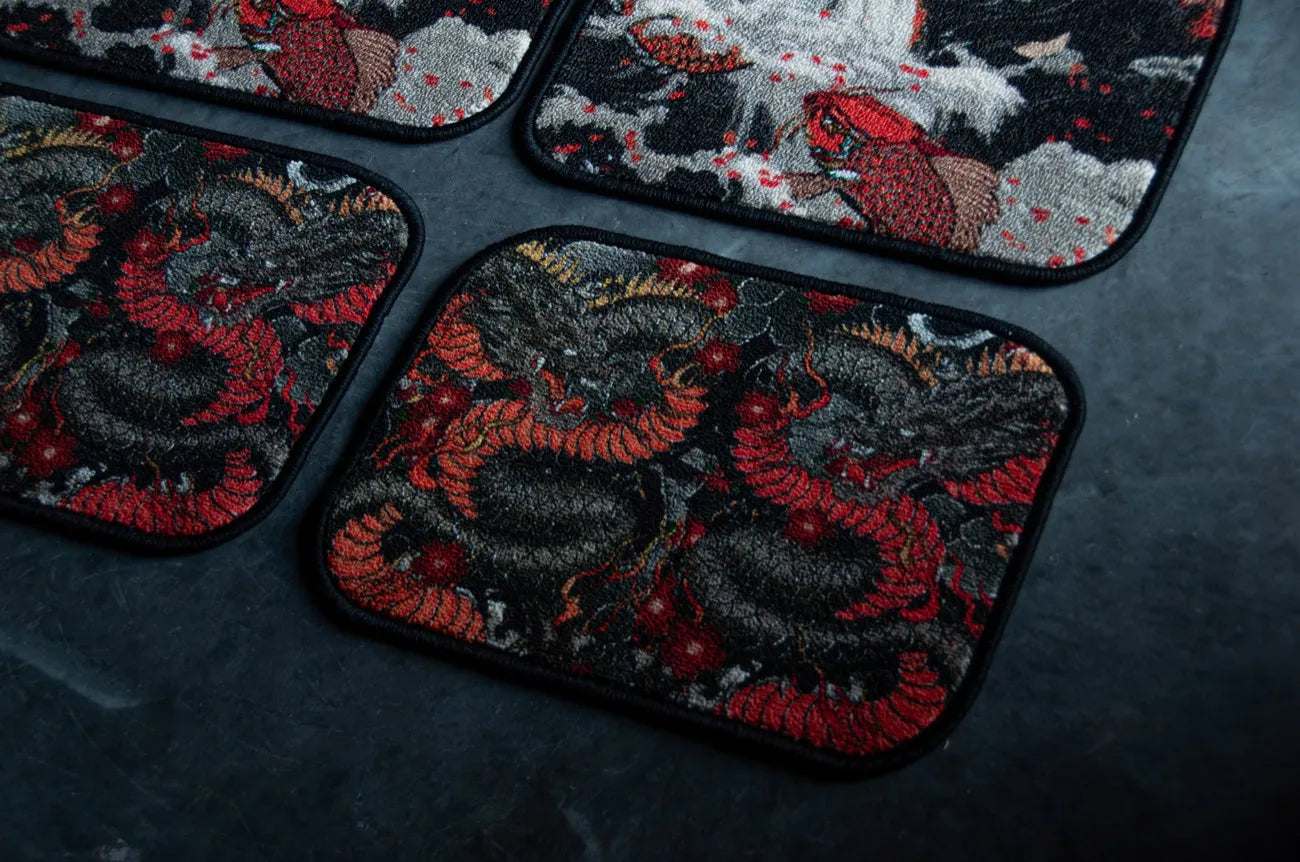 Woven dragon detail