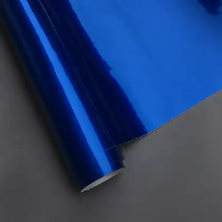 Blue vinyl wrap roll
